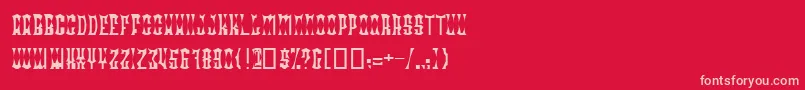 フォントRadodn – 赤い背景にピンクのフォント