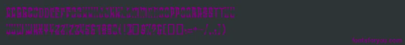 フォントRadodn – 黒い背景に紫のフォント