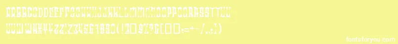 フォントRadodn – 黄色い背景に白い文字