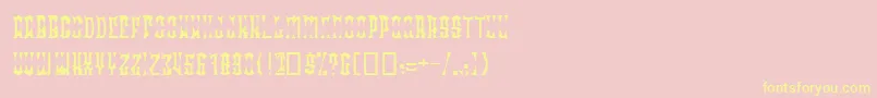 Radodn Font – Yellow Fonts on Pink Background