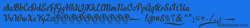 AcraticaDemoFontFfp Font – Black Fonts on Blue Background