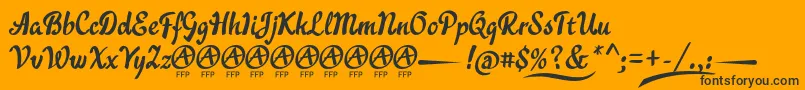 AcraticaDemoFontFfp Font – Black Fonts on Orange Background