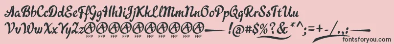 AcraticaDemoFontFfp Font – Black Fonts on Pink Background
