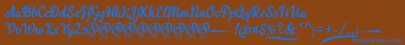 AcraticaDemoFontFfp Font – Blue Fonts on Brown Background