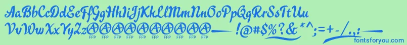 AcraticaDemoFontFfp Font – Blue Fonts on Green Background