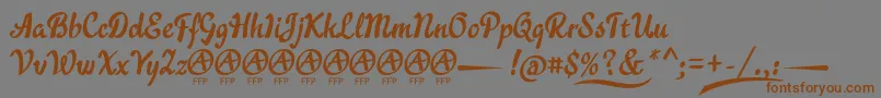 AcraticaDemoFontFfp Font – Brown Fonts on Gray Background