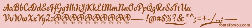 AcraticaDemoFontFfp Font – Brown Fonts on Pink Background