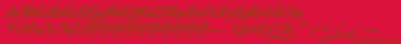 AcraticaDemoFontFfp Font – Brown Fonts on Red Background