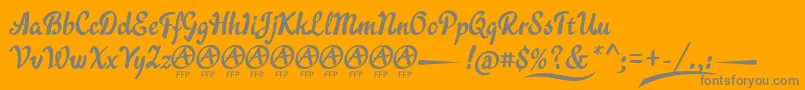 AcraticaDemoFontFfp Font – Gray Fonts on Orange Background