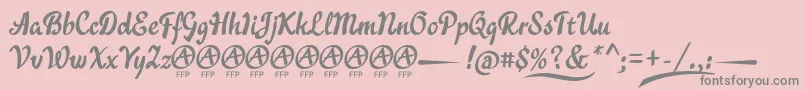 AcraticaDemoFontFfp Font – Gray Fonts on Pink Background