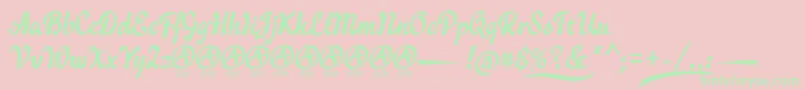 AcraticaDemoFontFfp Font – Green Fonts on Pink Background