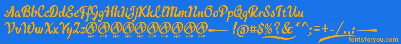 AcraticaDemoFontFfp Font – Orange Fonts on Blue Background