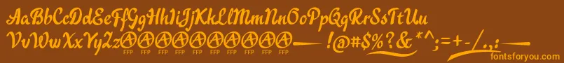 AcraticaDemoFontFfp Font – Orange Fonts on Brown Background