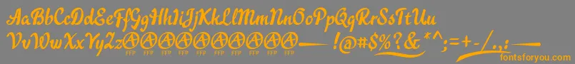 AcraticaDemoFontFfp Font – Orange Fonts on Gray Background