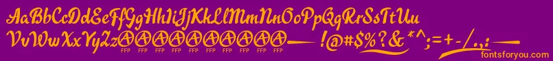 AcraticaDemoFontFfp Font – Orange Fonts on Purple Background