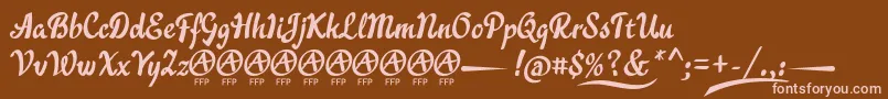 fuente AcraticaDemoFontFfp – Fuentes Rosadas Sobre Fondo Marrón