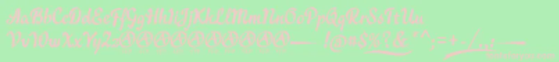 AcraticaDemoFontFfp Font – Pink Fonts on Green Background