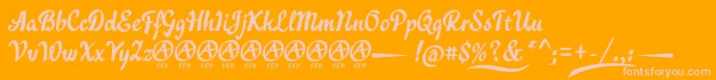 AcraticaDemoFontFfp Font – Pink Fonts on Orange Background