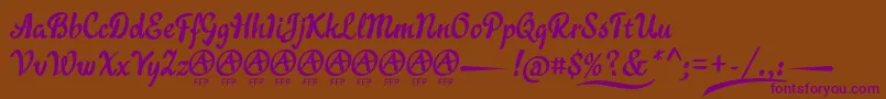 AcraticaDemoFontFfp Font – Purple Fonts on Brown Background