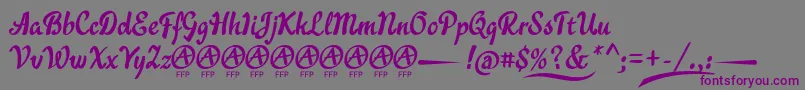AcraticaDemoFontFfp Font – Purple Fonts on Gray Background