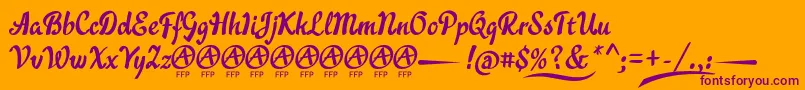 AcraticaDemoFontFfp Font – Purple Fonts on Orange Background