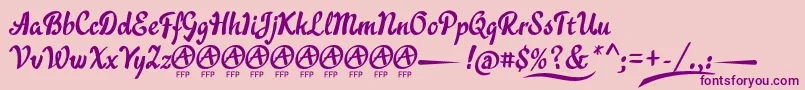 AcraticaDemoFontFfp Font – Purple Fonts on Pink Background