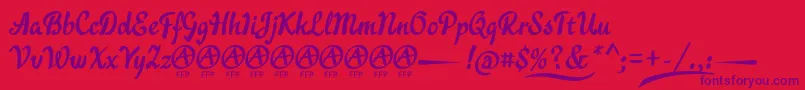 AcraticaDemoFontFfp Font – Purple Fonts on Red Background