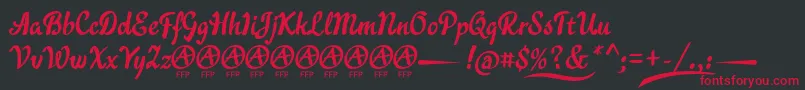 AcraticaDemoFontFfp Font – Red Fonts on Black Background
