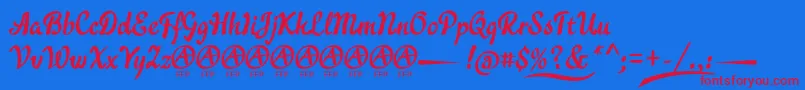 AcraticaDemoFontFfp Font – Red Fonts on Blue Background