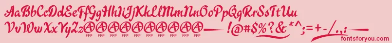 AcraticaDemoFontFfp Font – Red Fonts on Pink Background