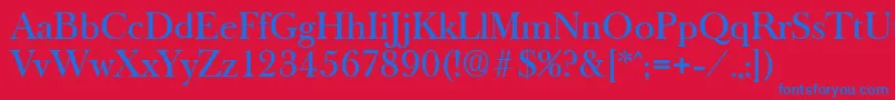 OldbaskervilleMedium Font – Blue Fonts on Red Background