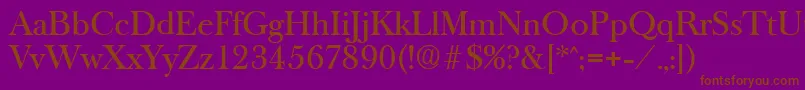 OldbaskervilleMedium Font – Brown Fonts on Purple Background