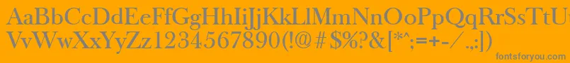 OldbaskervilleMedium Font – Gray Fonts on Orange Background