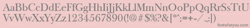 OldbaskervilleMedium Font – Gray Fonts on Pink Background