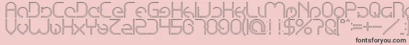 EmmiliaHollow Font – Black Fonts on Pink Background