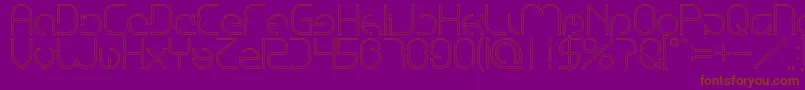 EmmiliaHollow Font – Brown Fonts on Purple Background