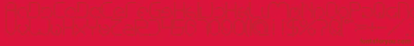 EmmiliaHollow Font – Brown Fonts on Red Background