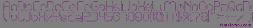 EmmiliaHollow Font – Purple Fonts on Gray Background