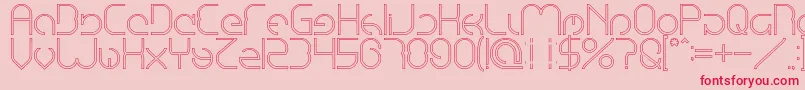 EmmiliaHollow Font – Red Fonts on Pink Background