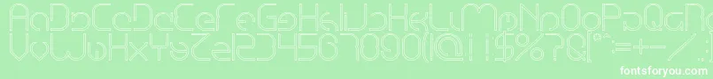 EmmiliaHollow Font – White Fonts on Green Background