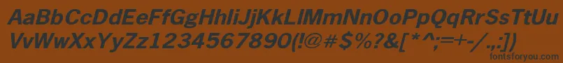 AbellItalic Font – Black Fonts on Brown Background