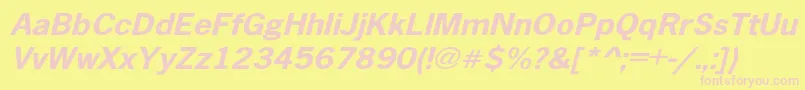 AbellItalic Font – Pink Fonts on Yellow Background