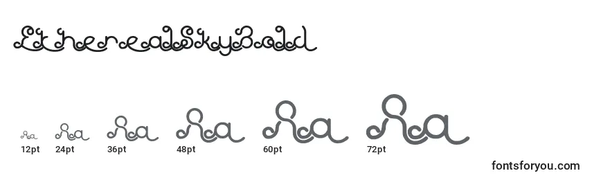 EtherealSkyBold Font Sizes