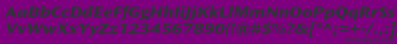 Шрифт OceansansstdXboldextita – чёрные шрифты на фиолетовом фоне