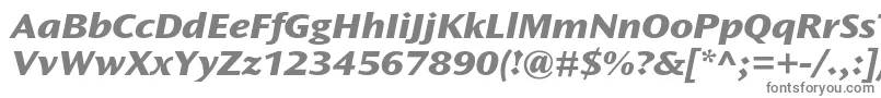 OceansansstdXboldextita Font – Gray Fonts on White Background
