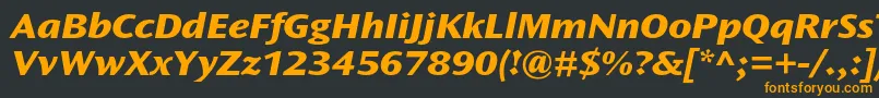 OceansansstdXboldextita Font – Orange Fonts on Black Background