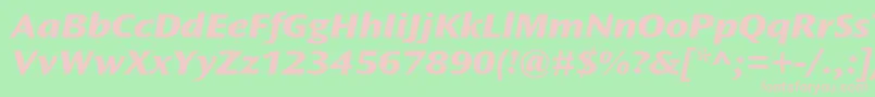 OceansansstdXboldextita Font – Pink Fonts on Green Background