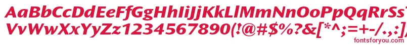 OceansansstdXboldextita Font – Red Fonts on White Background