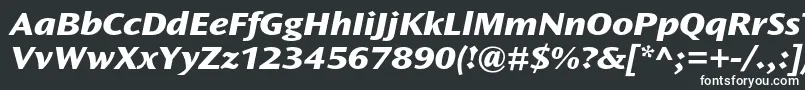 Шрифт OceansansstdXboldextita – белые шрифты на чёрном фоне