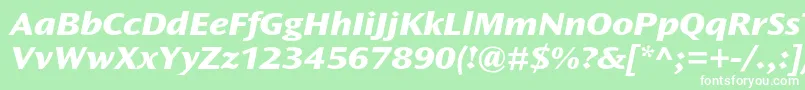 OceansansstdXboldextita Font – White Fonts on Green Background